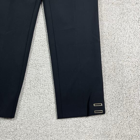 Escada Pants Womens 38 Blue Dress Straight Leg Trousers Preppy Designer - Picture 12 of 16